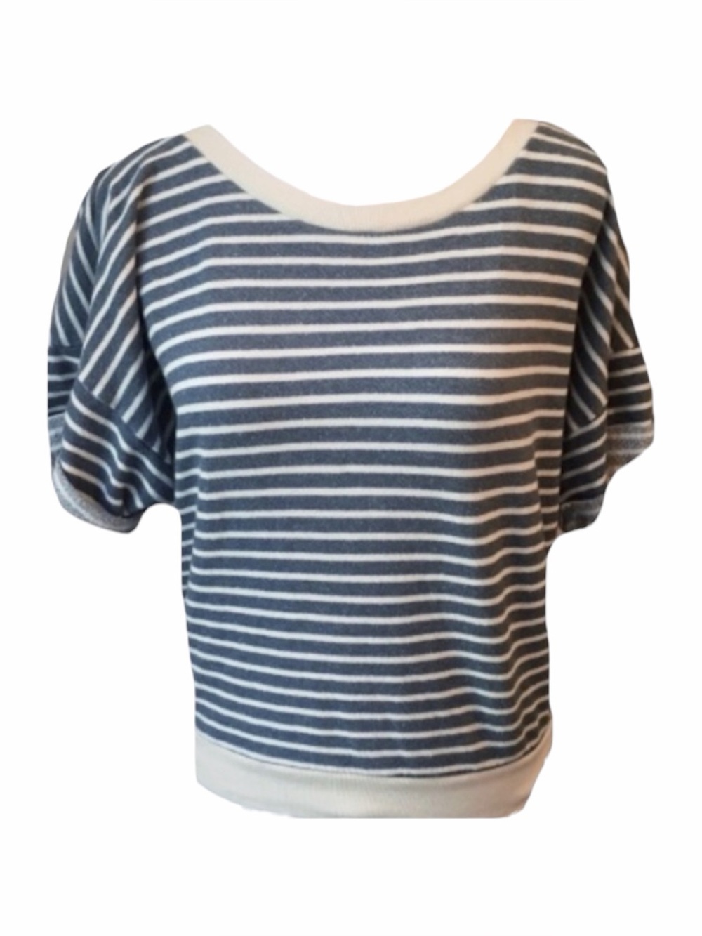 Splendid Oversized Navy Striped Knit Top